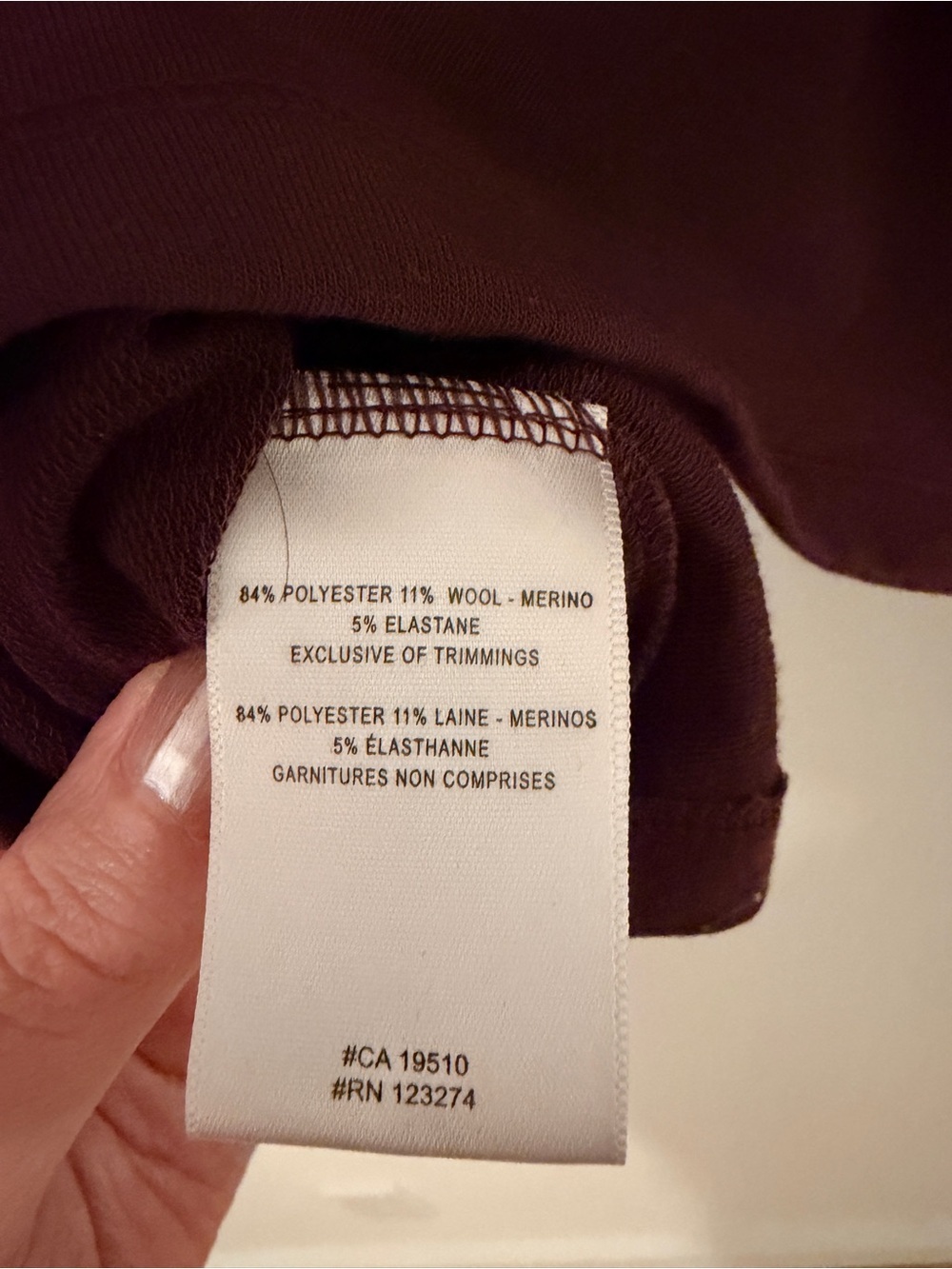 Lole Cropped Mock Neck Long-Sleeve Top in burgundy - Picture 5 of 13